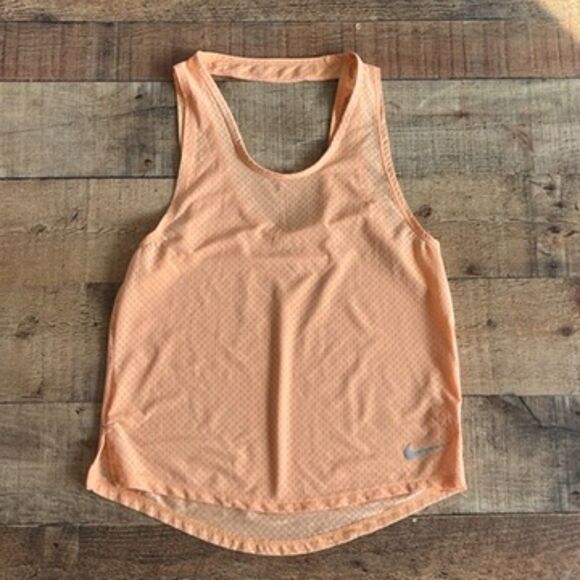 Nike Activewear Orange Mesh Tank Top Athletic Size XS Dri Fit - Picture 3 of 4